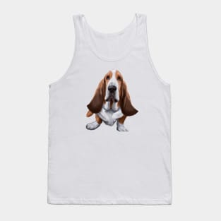 Cute Basset Hound Drawing Tank Top